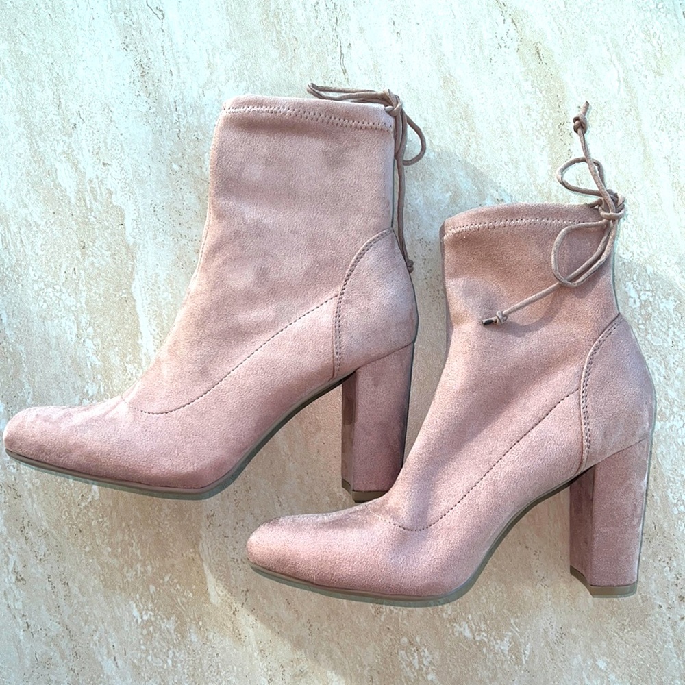 SUEDE BOOTIES SZ 7.5 brand new never worn